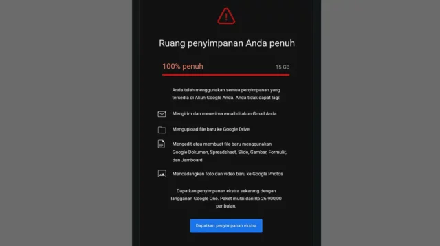 Cara Efektif Atasi Penyimpanan Gmail Hampir Penuh