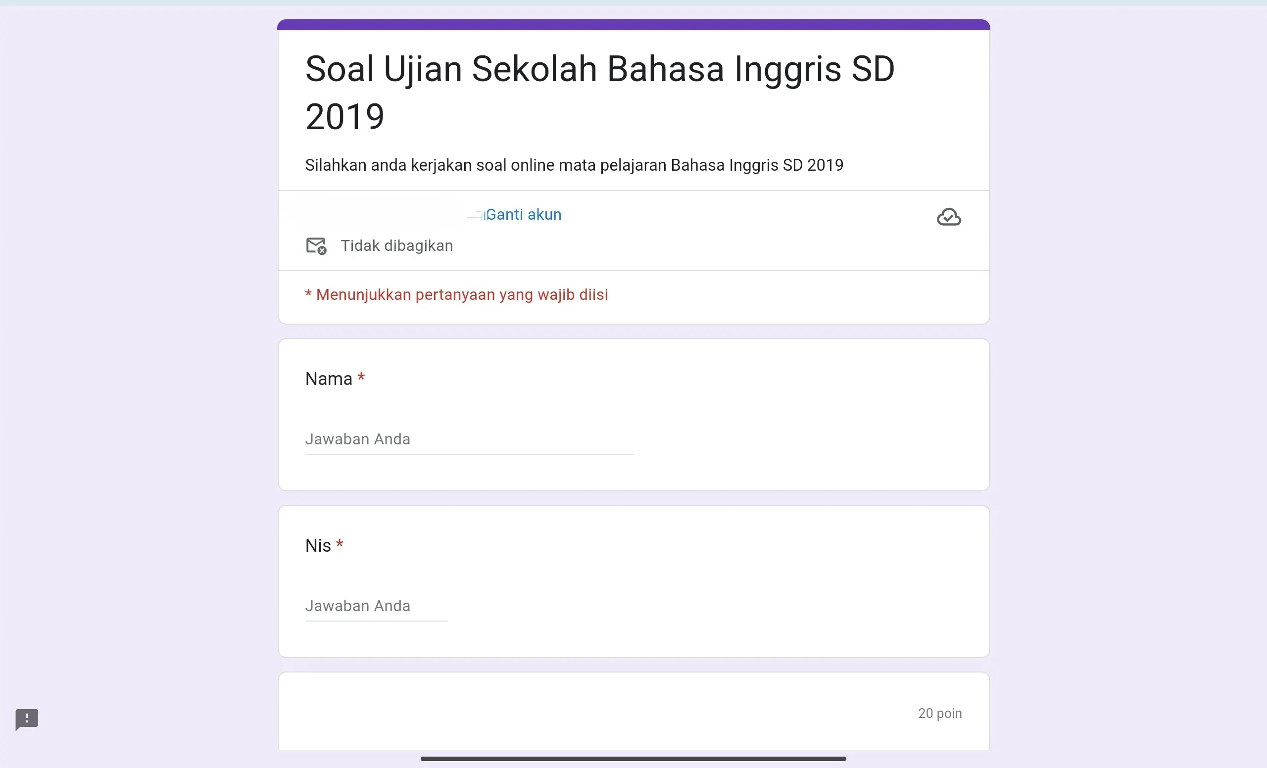 Cara Membuat Soal di Google Form